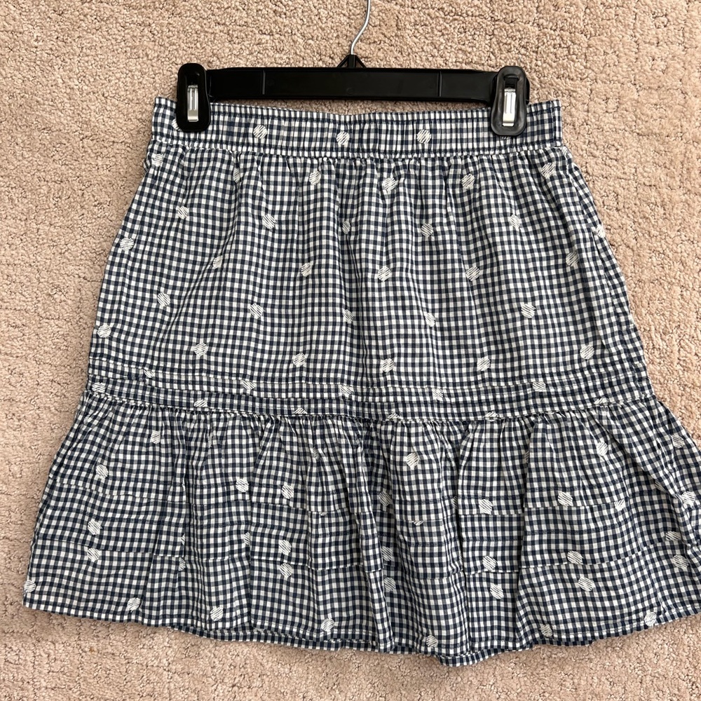 Madewell Embroidered Tiered Mini Skirt